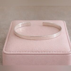 Taxco 925 Sterling Silver open bangle stackable cuff unisex minimalist bracelet